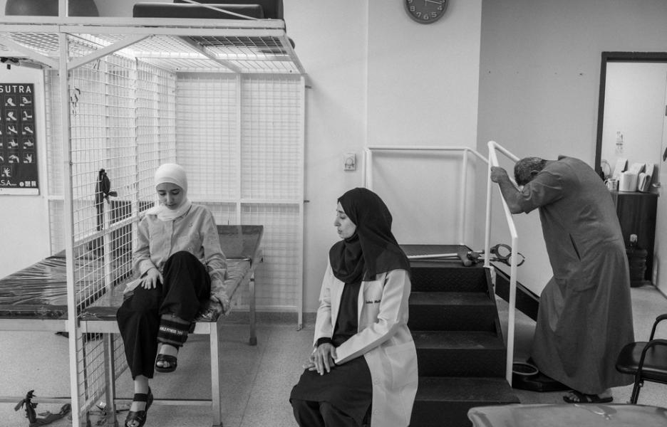 Pacientes gazatíes en el hospital de MSF en Amán: Deema