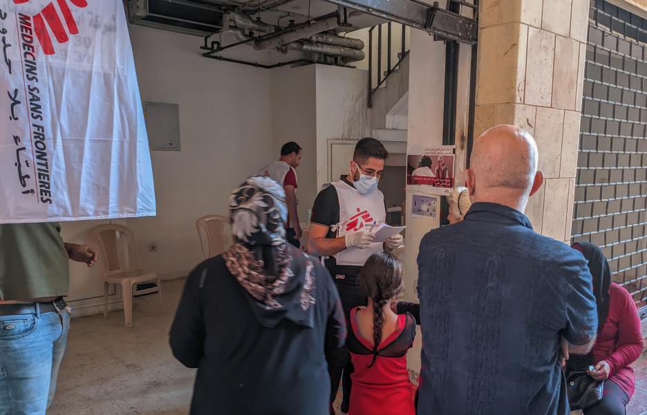 Clínica móvil de MSF en el centro de Beirut. 2 de octubre de 2024. 
