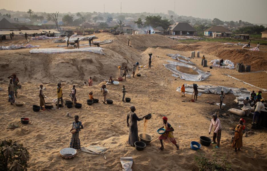 Molino de la ciudad de Makurdi, la capital del estado de Benue, Nigeria