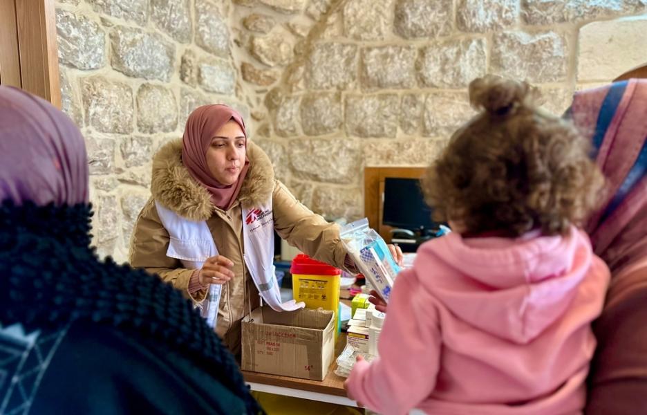 clínica móvil de MSF en el centro Jaber, H2, Hebrón