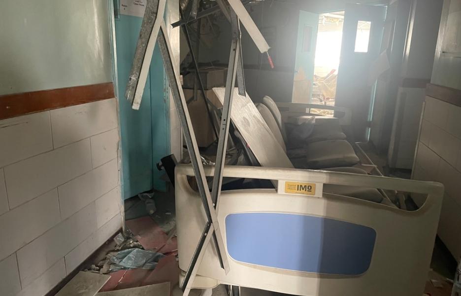 Destrucción del interior del Emirati hospital