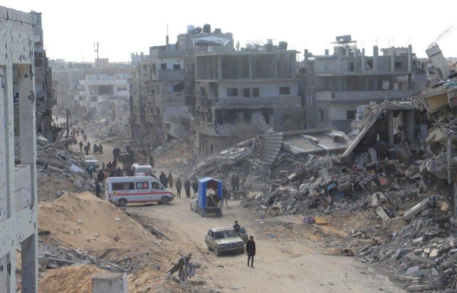 Ambulancia en la ciudad de Rafah, sur de la Franja de Gaza.