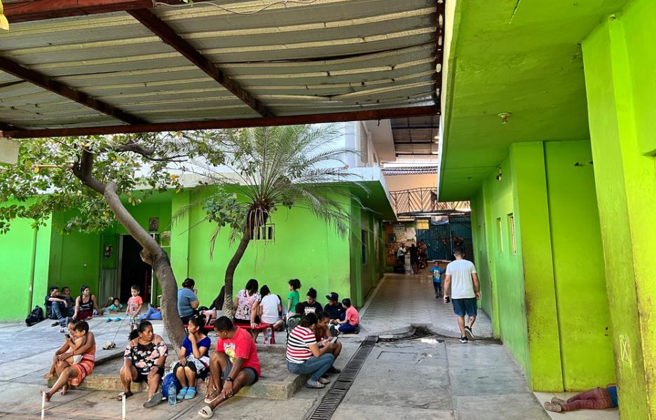 Albergue para personas migrantes en Tapachula
