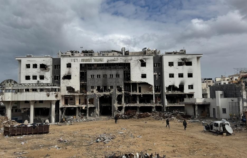 Hospital de Al Shifa, en Ciudad de Gaza. Febrero de 2025.
