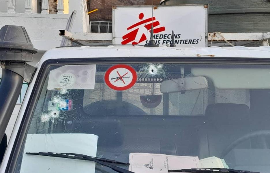Disparos en vehículos de MSF en Puerto Príncipe, Haití.