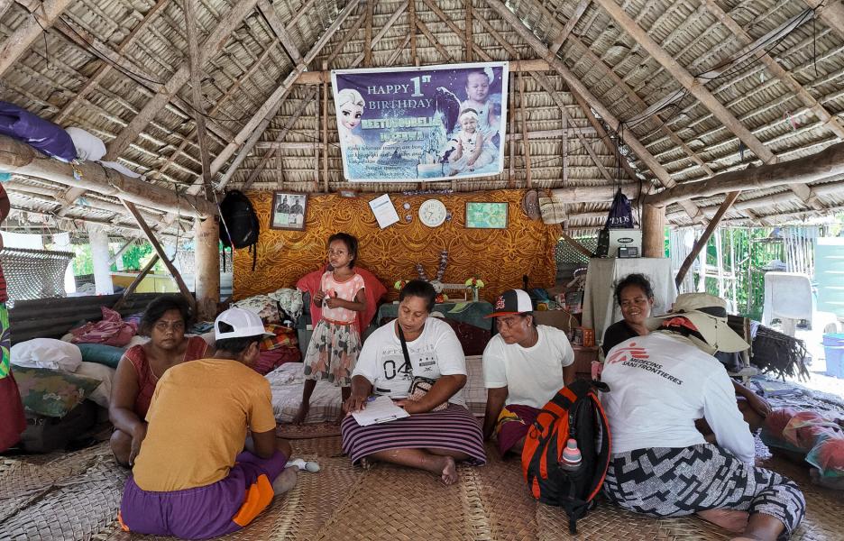 Monitoreo de salud para signos de diabetes o hipertensión en Abaiang, Kiribati