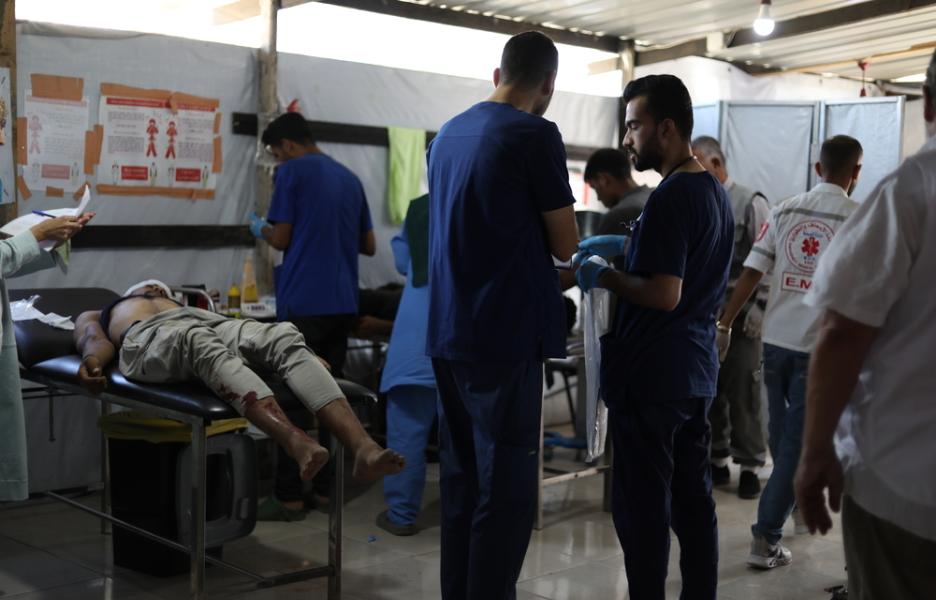 Clínica de MSF en Al Mawasi, Gaza. 3 de agosto de 2025.