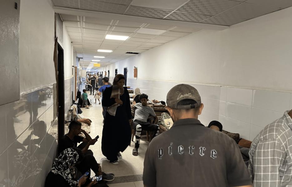 Nasser Hospital in southern Gaza is overcrowded with patients