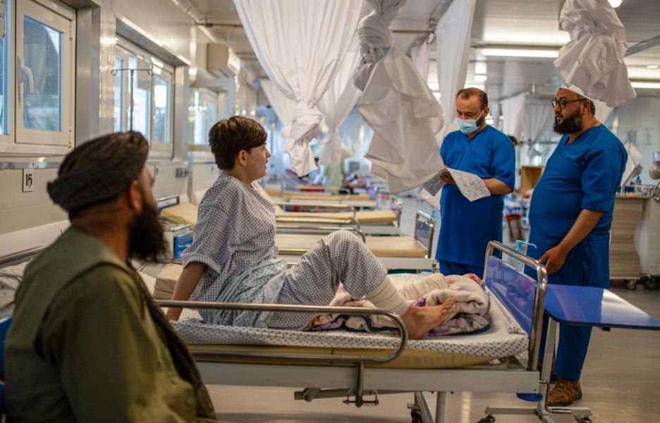 Buhanadin, paciente del hospital de Kunduz.