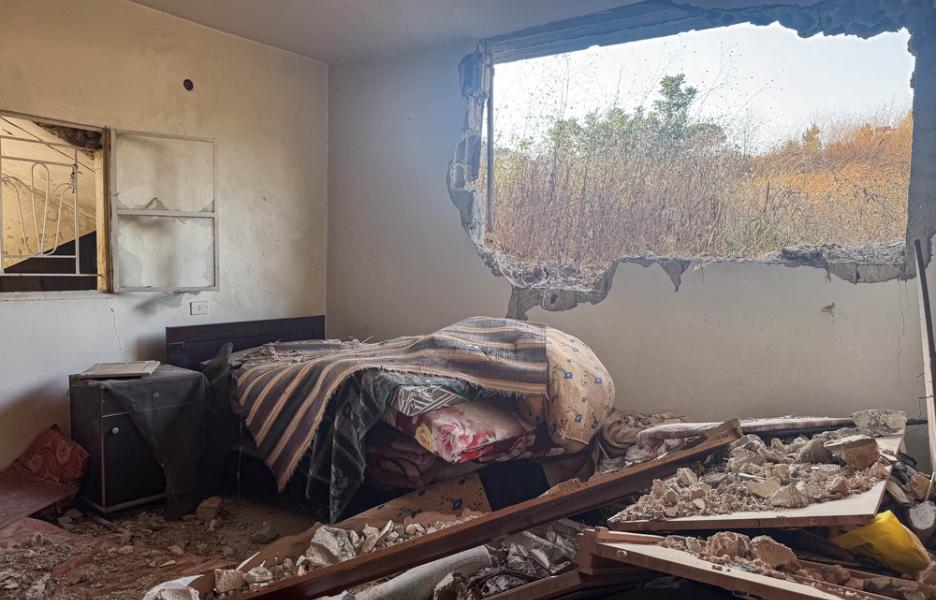 Casa destruida en Líbano.