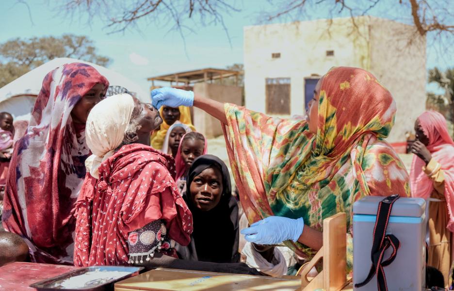 Vacunación de cólera en Koufroun, en el este de Chad.