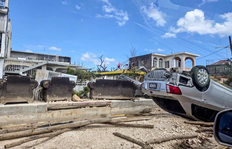 Destrucción masiva en la parroquia de St. James, en el centro norte de Jamaica.