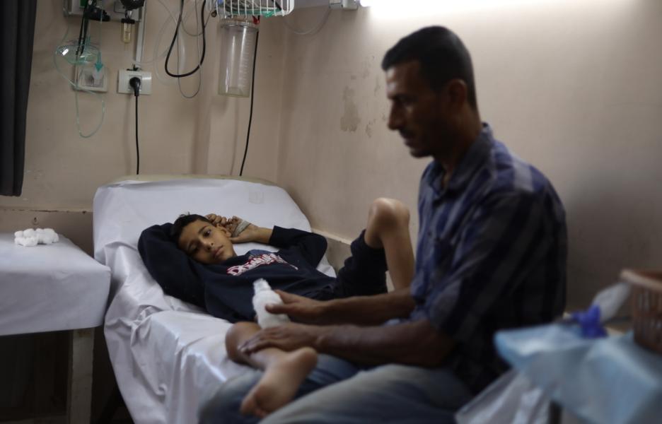 Walid Abo Mostafa, de 9 años, necesita una evacuación médica de Gaza.