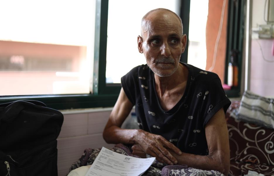 Sami Keshko, paciente en Gaza