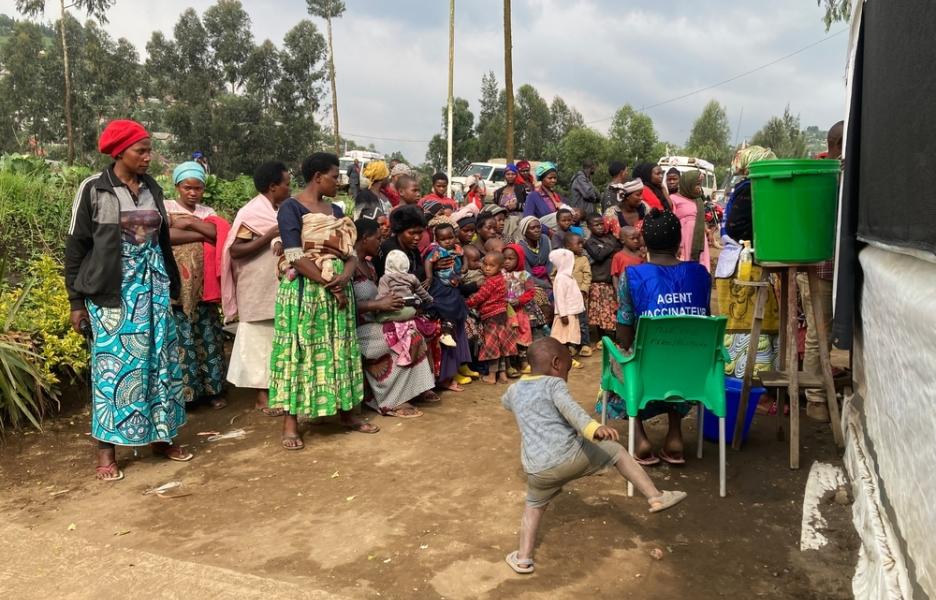 Vacunación de sarampión en Masisi, RDC.