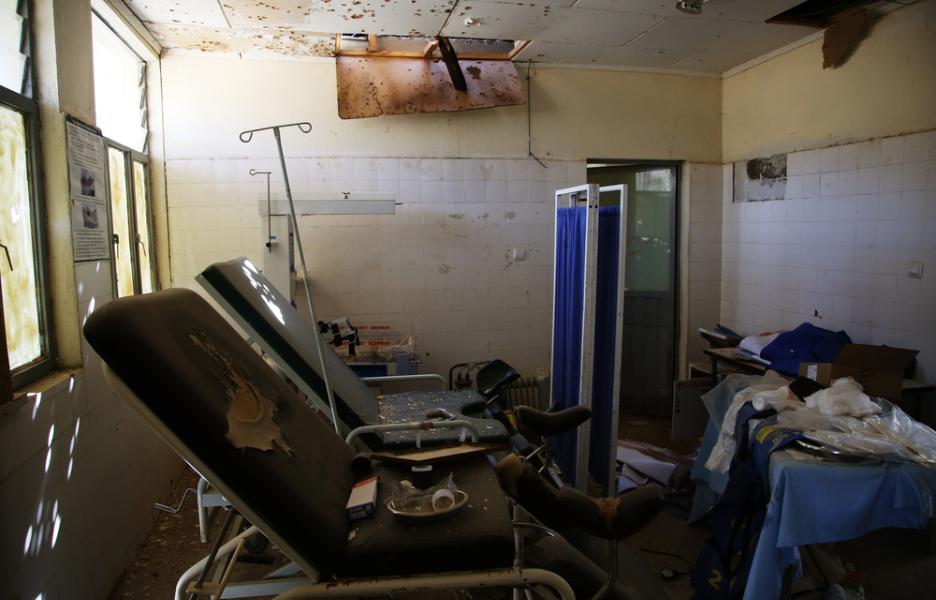 Daños en la sala de partos del centro de salud de la localidad de Sebeya, en el noreste de Tigray. Etiopía, marzo de 2021.