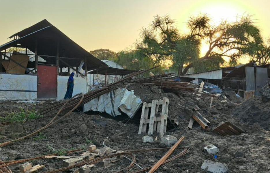 Hospital de MSF en Lankien después del bombardeo