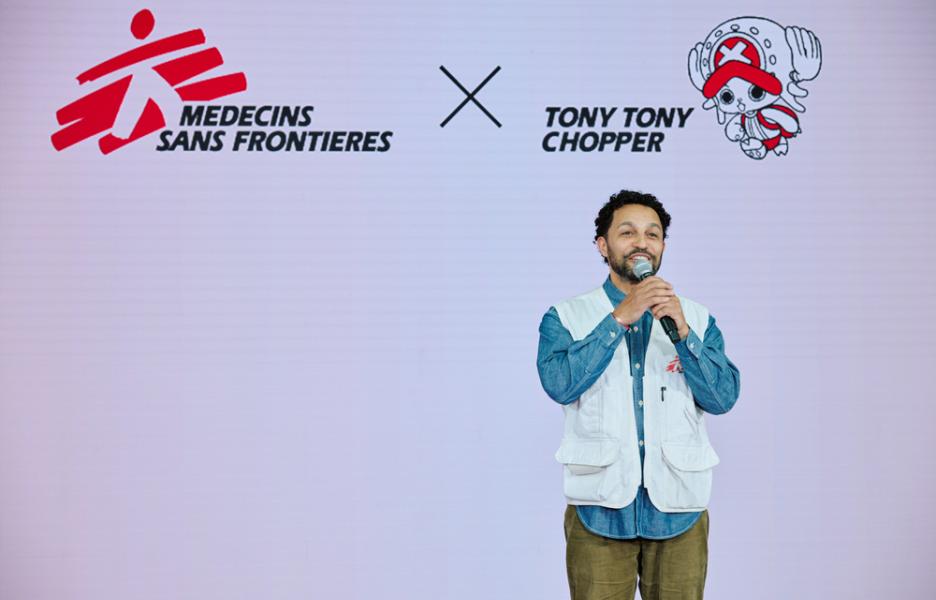 Javid  Abdelmoneim, presidente internacional de MSF, en la rueda de prensa de presentación.