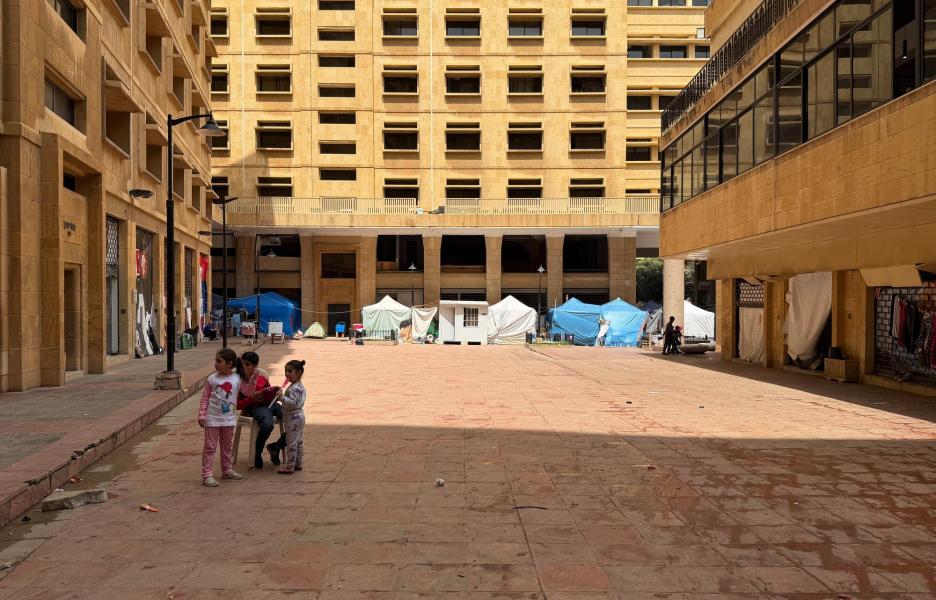 Refugio de Azarieh, Beirut. 17 de abril de 2026