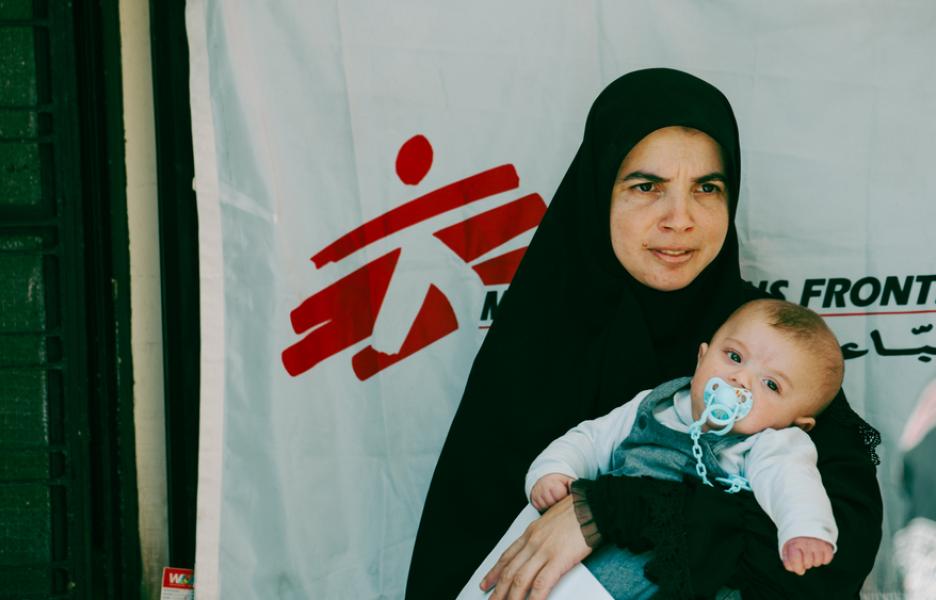 Clínica móvil de MSF en Jebshit, Líbano 
