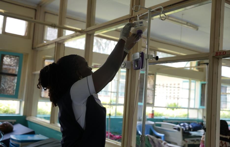 Susan Adingo, enfermera de cuidados paliativos en el hospital de Homa Bay, Kenia.