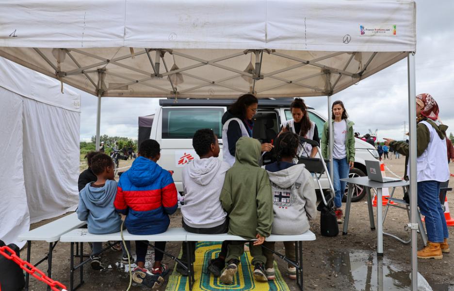 Proyecto MSF en la zona de Dunkerque centrado en mujeres migrantes.