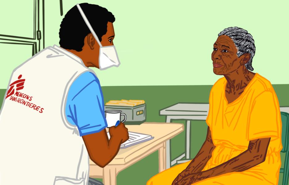 Consuta médica en un centro de MSF en Puerto Príncipe, Haití.