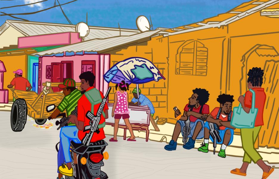 Calle del barrio de Cité Soleil, en Puerto Príncipe.
