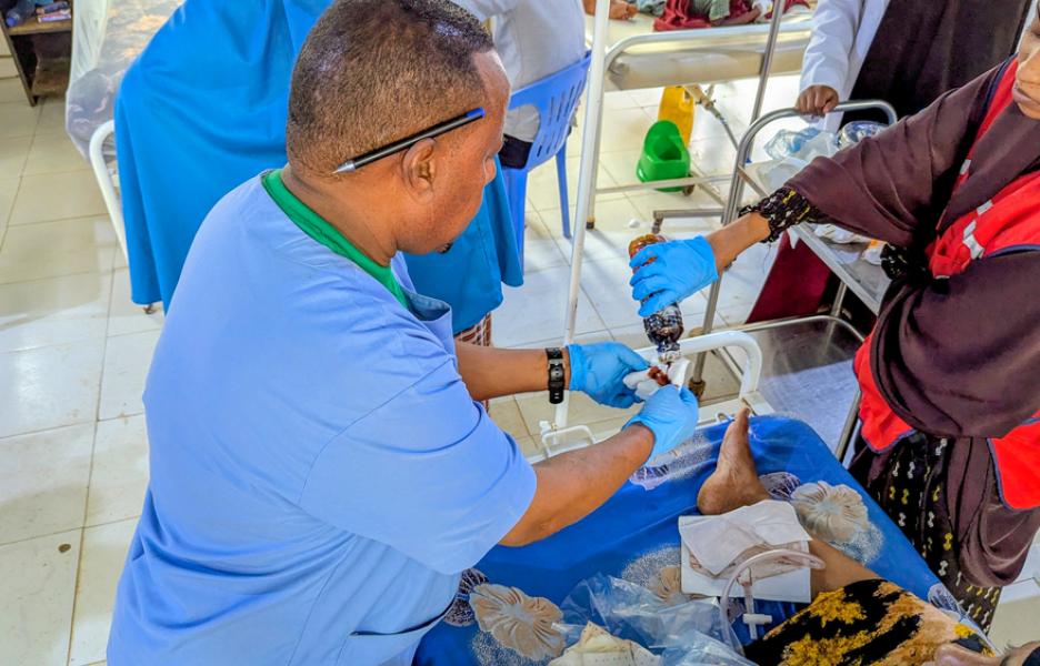 Pacientes de trauma en el Hospital Regional de Bay.