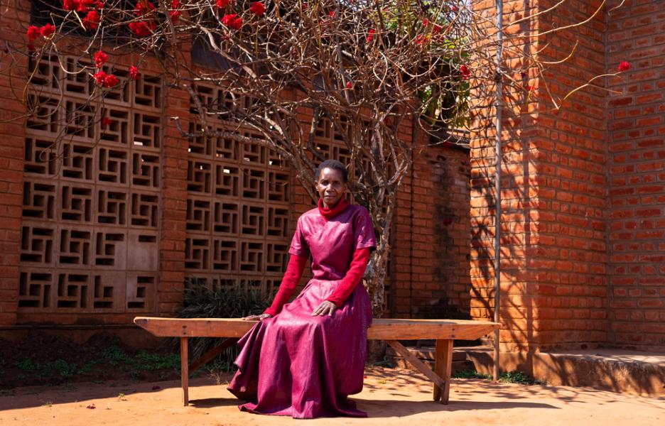 Rosemary Namphande, paciente de cáncer de cuello uterino.