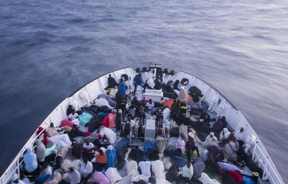 860 personas rescatadas del Mediterráneo a bordo del Aquarius, en julio de 2017