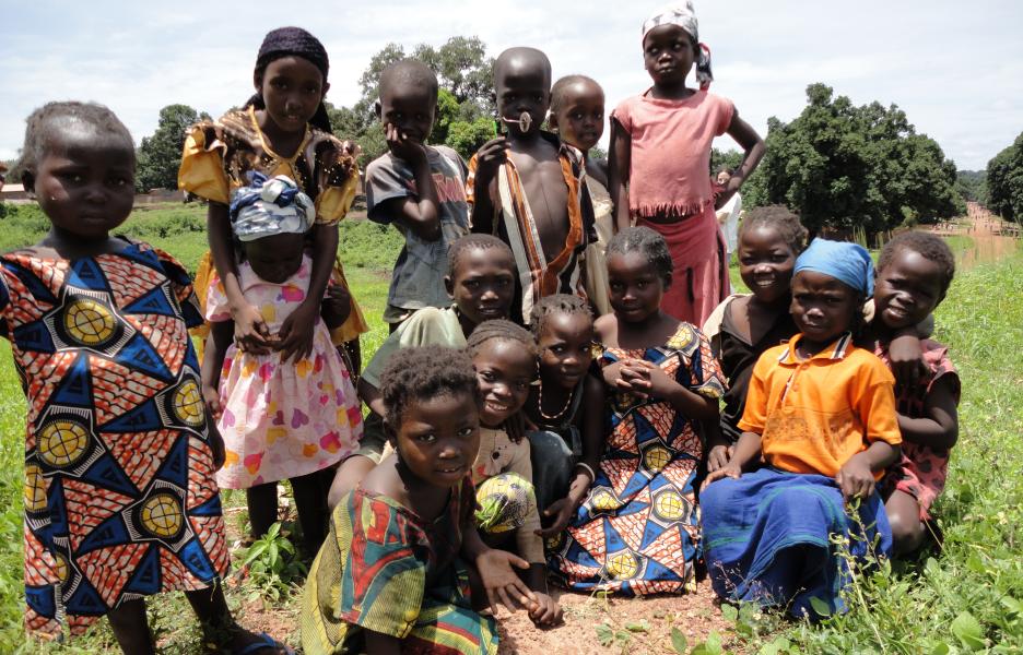 Niños en República Centroafricana.