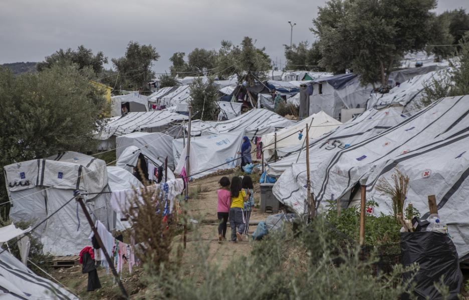 Migrantes en la isla de Lesbos, Grecia. Octubre de 2019.