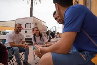 centro de acogida para menores migrantes en Agrigento, Italia.
