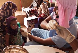 Vacunación en el campo de personas refugiadas de Mbera, Mauritania