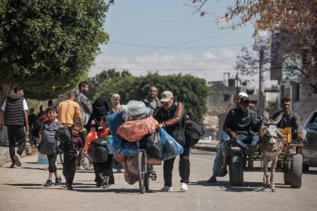 Desplazados en Rafah, 6 de mayo de 2024