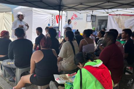 MSF proporcionamos asistencia a personas migrantes en Huixtla, sur de México