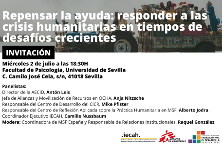 Repensar la ayuda: responder a las crisis humanitarias en tiempos de desafíos crecientes – 2 de julio, Sevilla 