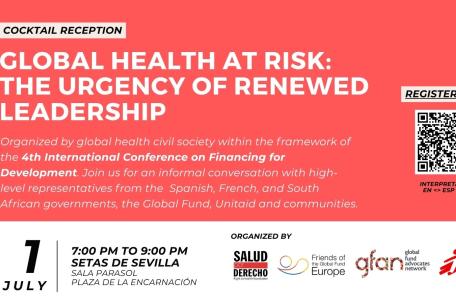 Invitación al evento "Salud global en riesgo"
