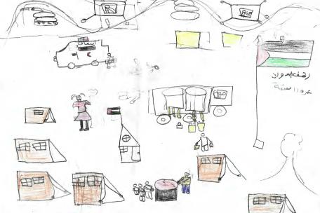 Gaza: los dibujos HABLAN - dibujo de Rahaf