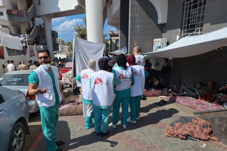 Personal de MSF en el hospital de Al Shifa. Gaza, 20 de octubre de 2023.