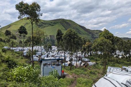 Asentamiento de personas desplazadas de Shabindu, al oeste de la ciudad de Goma, en Kivu del Norte.