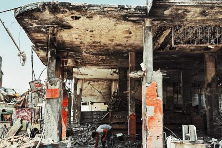 Edificios destruidos en Jan Yunis, sur de la Franja de Gaza. 26 de mayo de 2024.