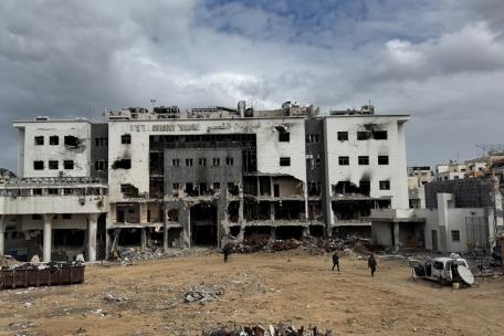 Hospital de Al Shifa, en Ciudad de Gaza. Febrero de 2025.