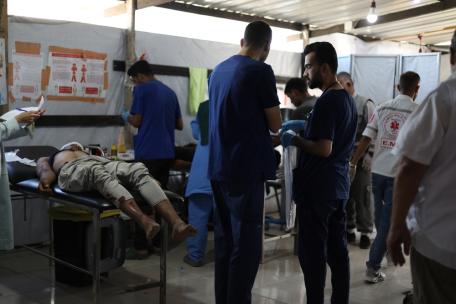 Clínica de MSF en Al Mawasi, Gaza. 3 de agosto de 2025. 