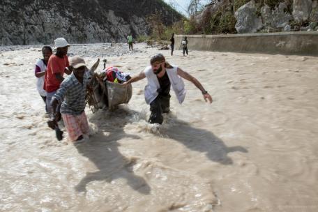 Respuesta al paso del huracán Matthew por Haití en 2016