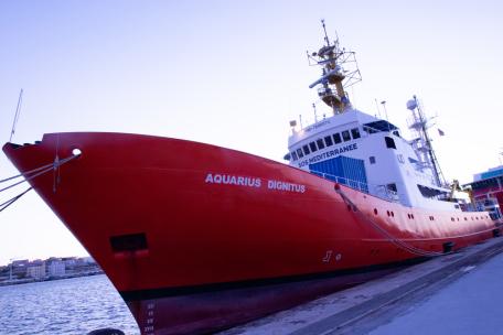 El Aquarius en el puerto de Valencia en una imagen de junio de 2018.