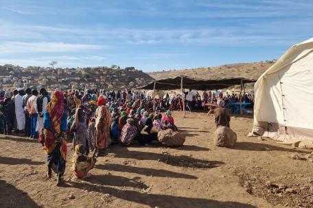 Personas desplazadas en Darfur Sur. Febrero 2026