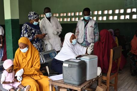 Vacunación contra la difteria en Bauchi, Nigeria.