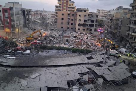 Vista de los daños en el Hospital Jabal Amel tras un ataque israelí llevado a cabo el 1 de junio en Sour (Tiro), sur del Líbano.